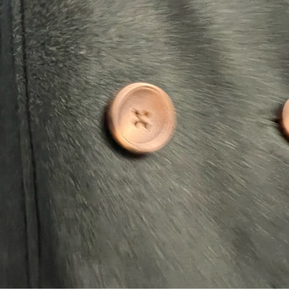 Merona Women’s Double Breasted Lined Green Wool Blend Jacket Size S W/pockets - Picture 4 of 12